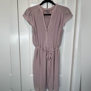 H&M V-NECK BUTTON FRONT FLOWY SOFT DRESS SIZE 6